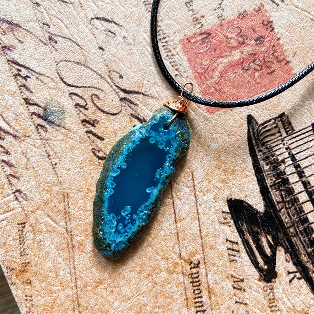 Wire Wrapped Stone Necklace
